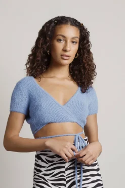 Tobi Center Stage Crop Top - Blue