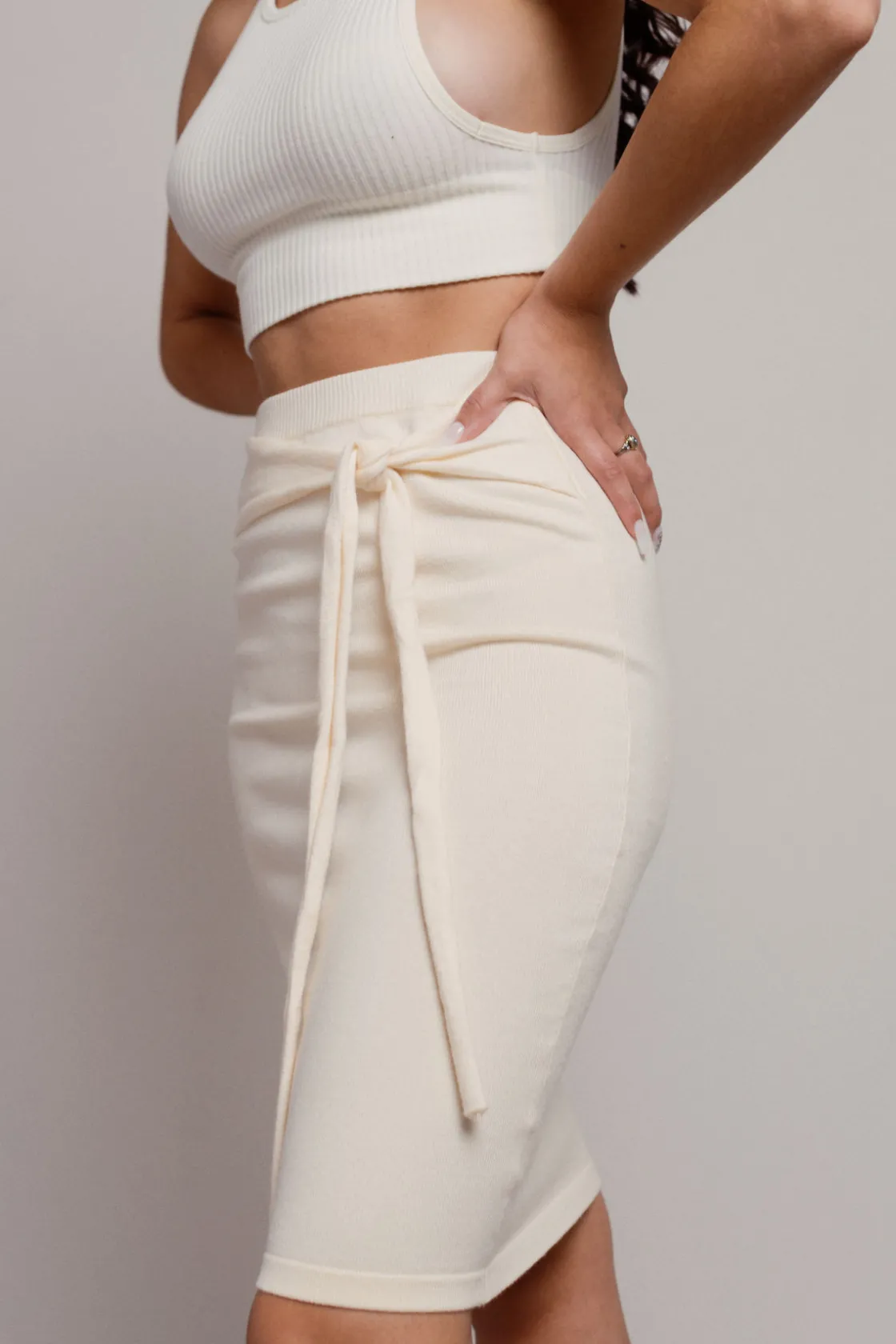 Tobi Chantelle Sweater Midi Skirt -