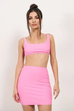 Tobi Check It Out Bodycon Crop Top And Mini Skirt Set -