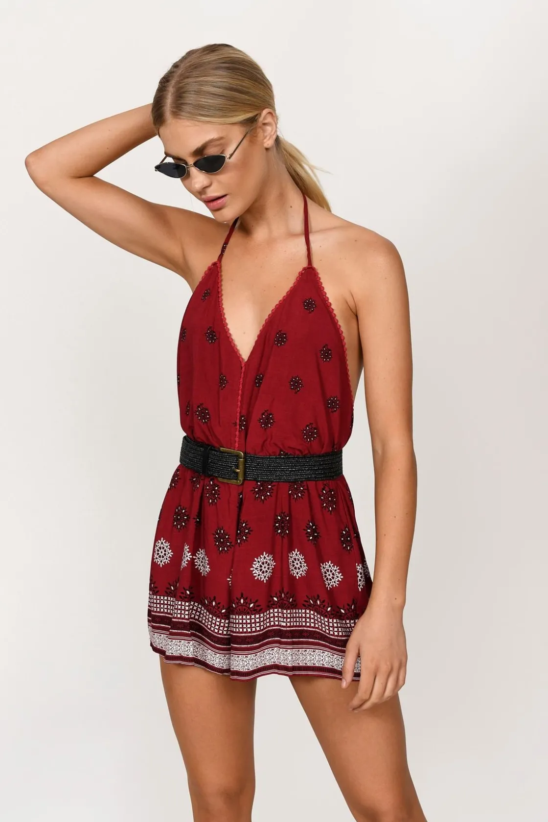 Tobi Cherish Backless Romper -