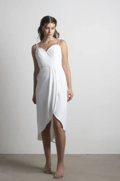 Tobi Cherish This Moment Sweetheart Wrap Midi Dress -