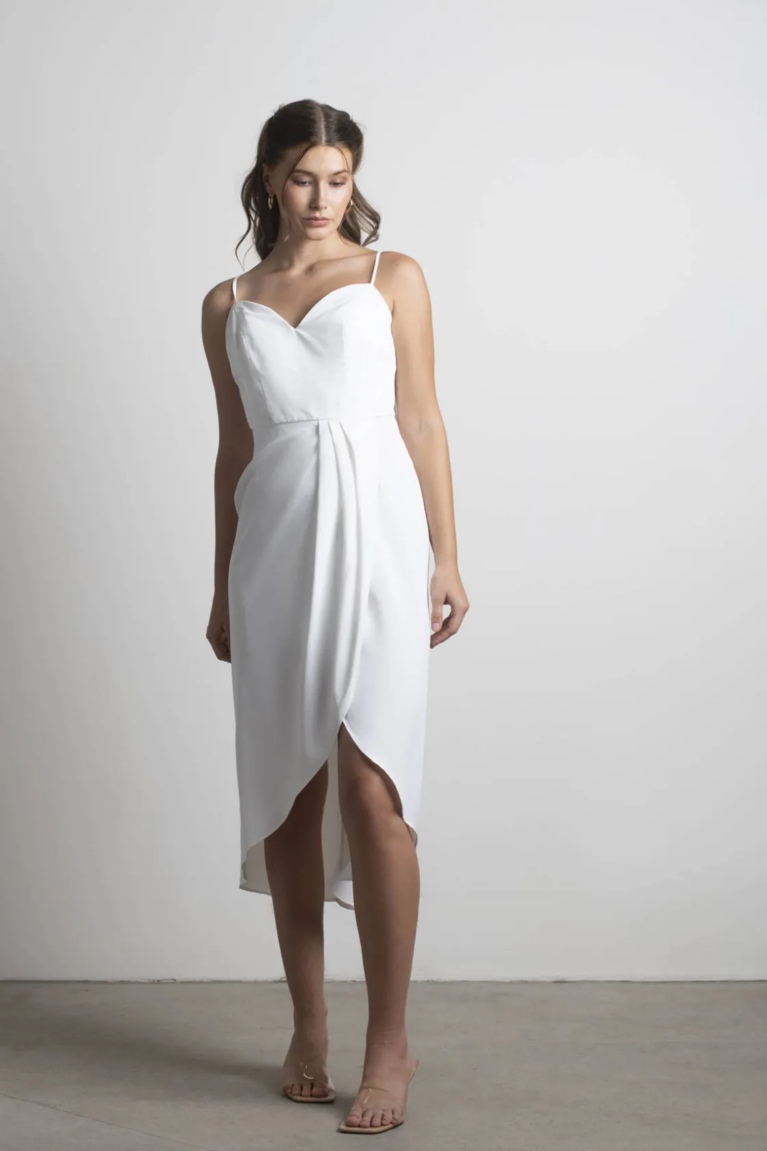 Tobi Cherish This Moment Sweetheart Wrap Midi Dress -