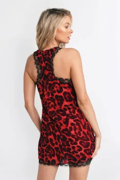 Tobi Cherished Moments Leopard Print Shift Mini Dress -