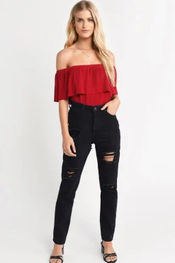 Tobi Claire Off The Shoulder Blouse -