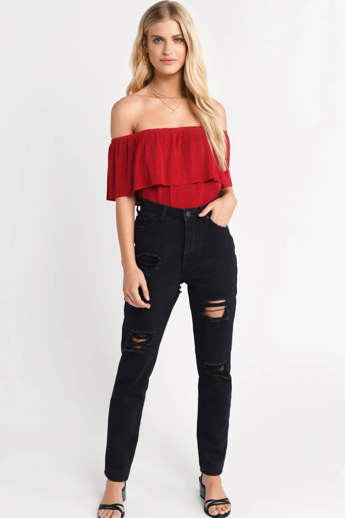 Tobi Claire Off The Shoulder Blouse -