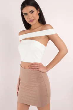 Tobi Claudia Crop Top - White