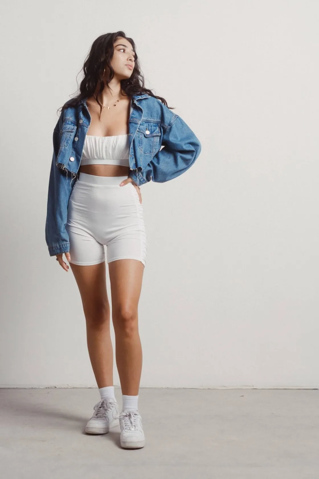 Tobi Claudia Crop Top And Biker Short Set -