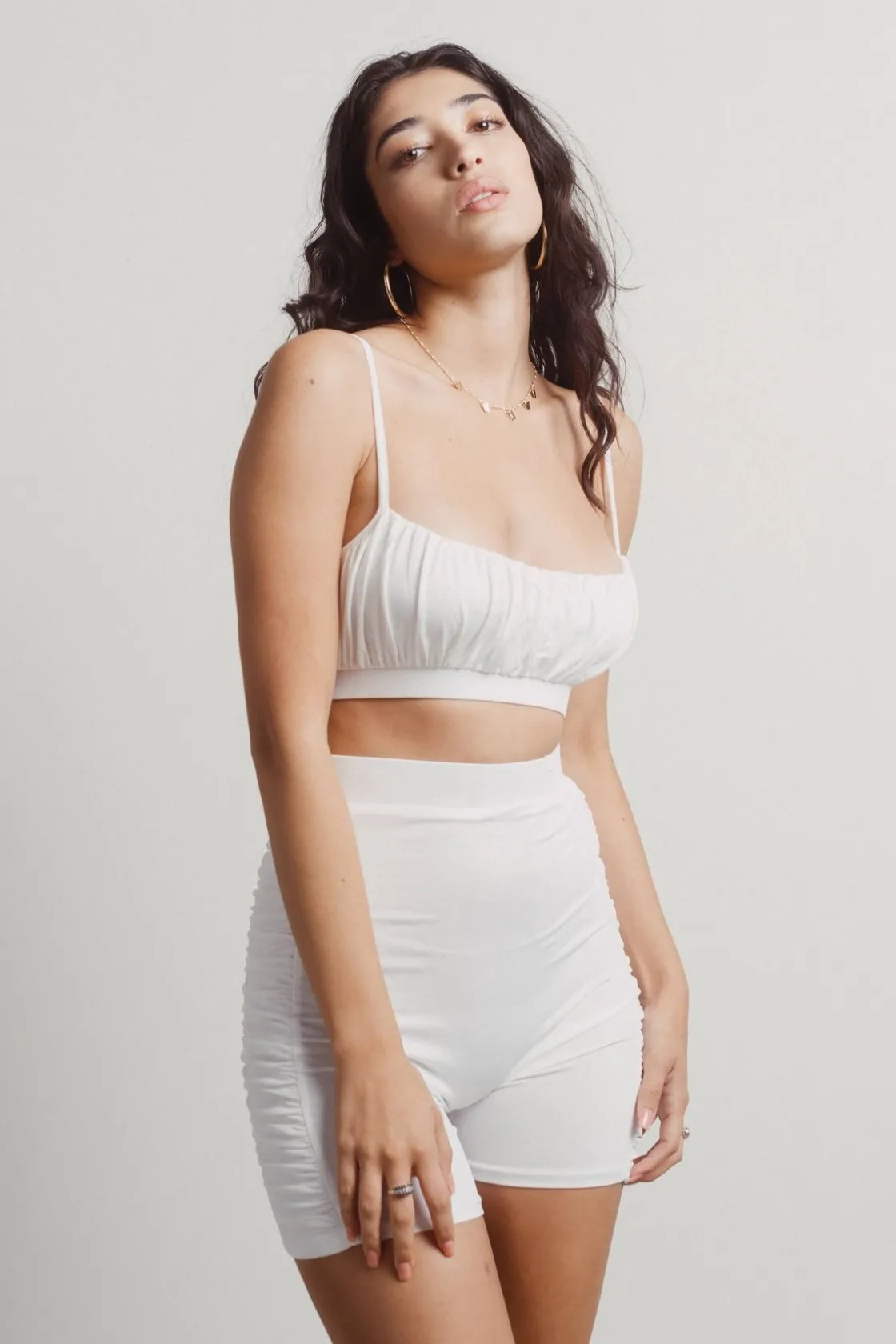 Tobi Claudia Crop Top And Biker Short Set -