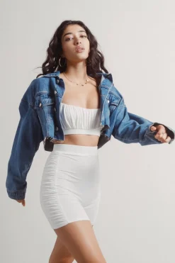 Tobi Claudia Crop Top And Biker Short Set -