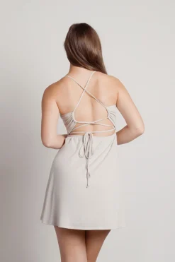 Tobi Clovis Cross Back A-Line Mini Dress -