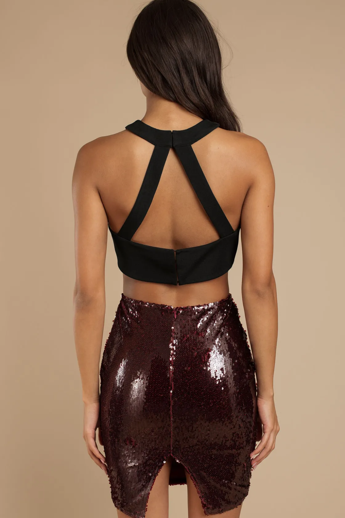 Tobi Club Life Sequin Midi Skirt - White