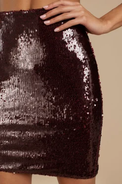 Tobi Club Life Sequin Midi Skirt - White