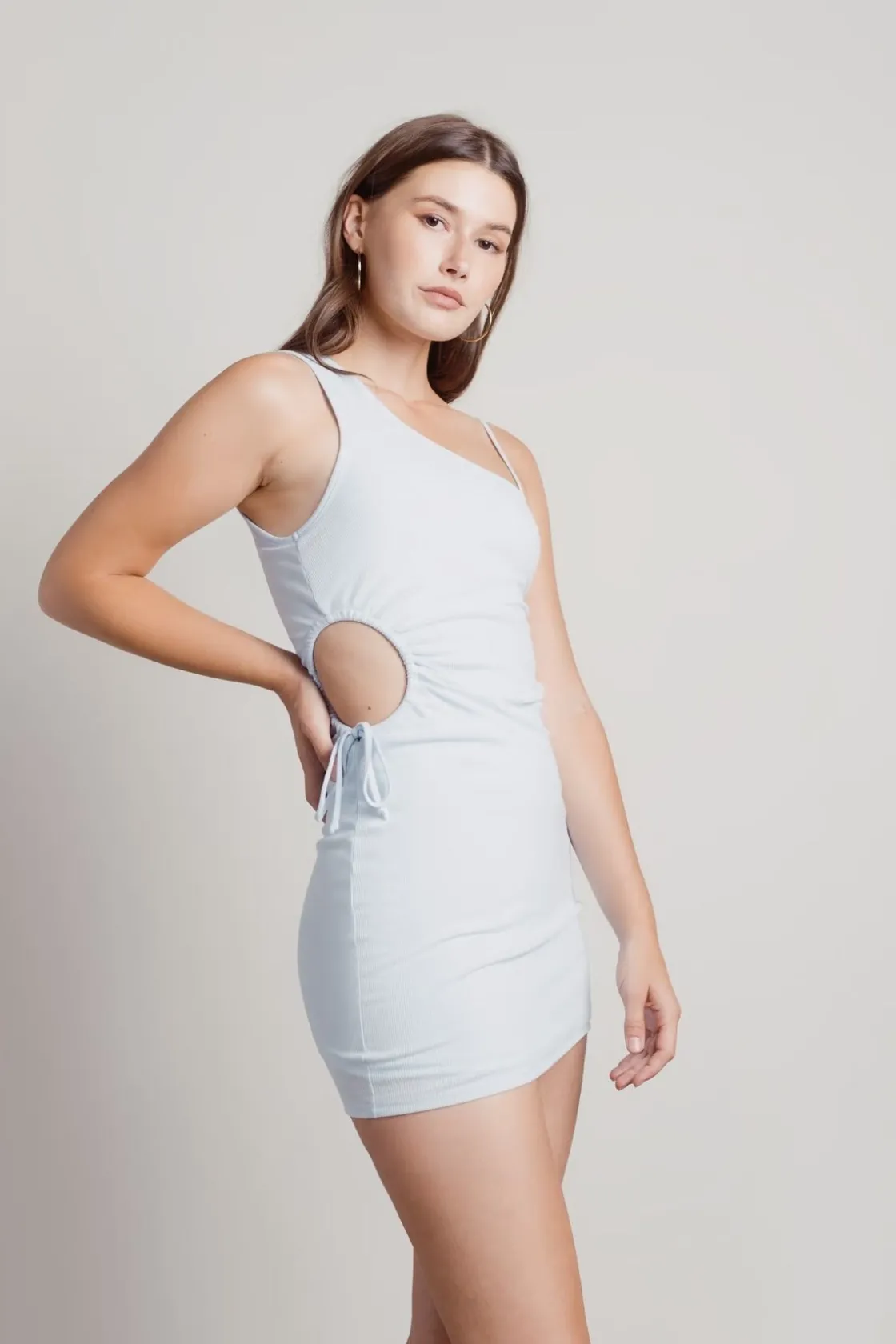 Tobi Cold Looks One Shoulder Bodycon Mini Dress -