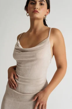 Tobi Come Thru High Slit Bodycon Midi Dress - Orange