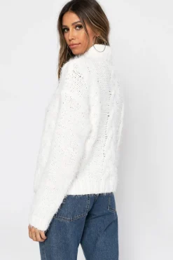Tobi Come With Me Turtle Neck Sweater - White