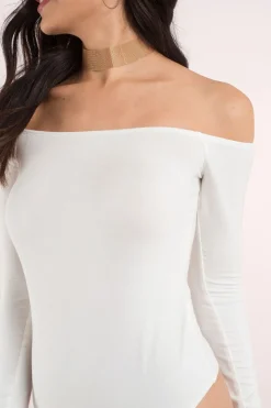 Tobi Cosette Off The Shoulder Bodysuit - Ivory