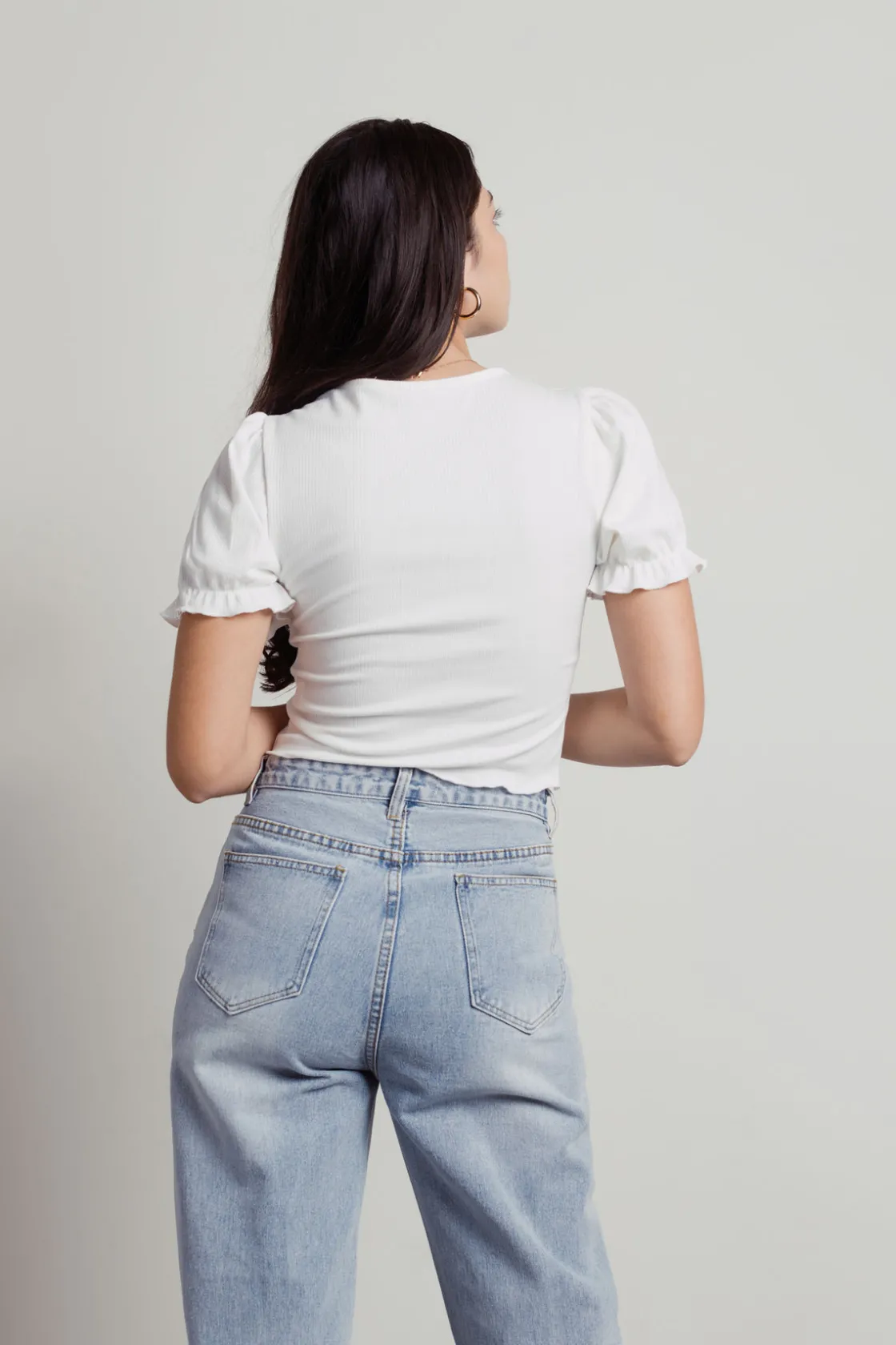 Tobi Cosmos Crop Top - Off White