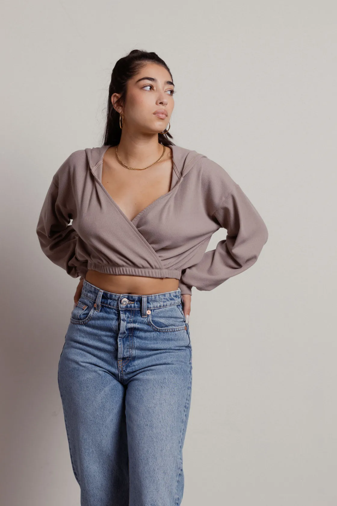 Tobi Coti Ribbed Hoodie -