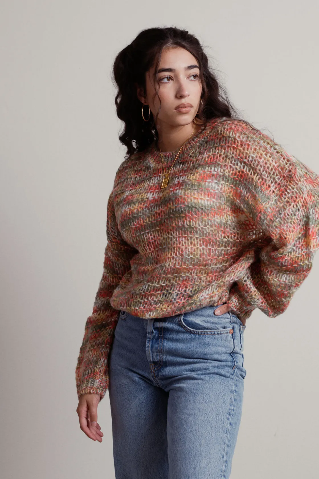 Tobi Cotton Clouds Crew Neck Sweater -