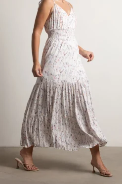 Tobi Count The Miles Abstract Print Tiered Maxi Dress -