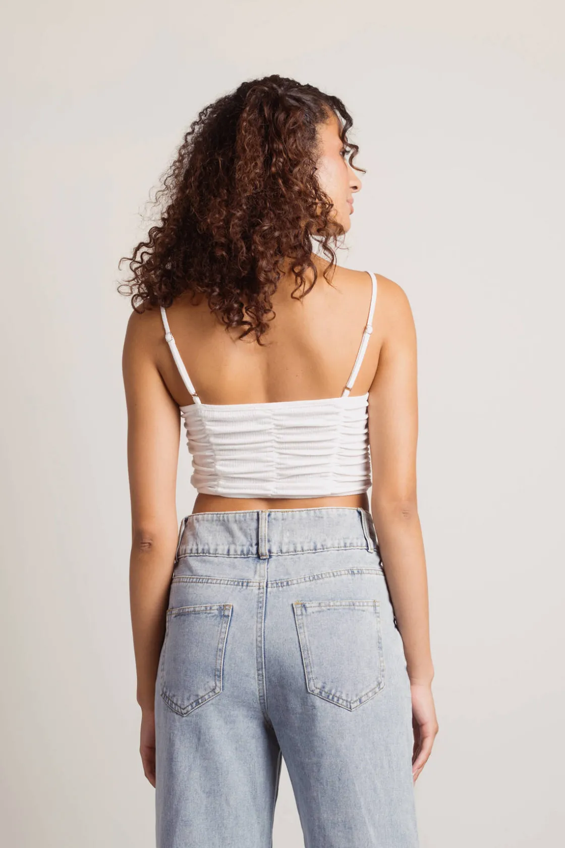 Tobi Countless Memories Crop Top - Ivory