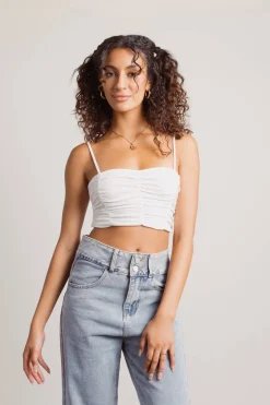 Tobi Countless Memories Crop Top - Ivory