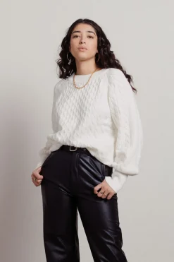 Tobi Cozy Up With Me Cable Knit Sweater -