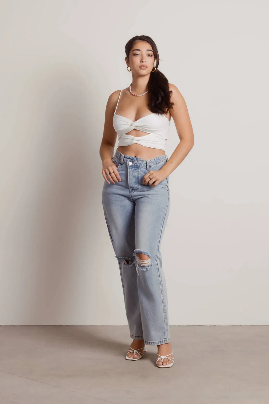 Tobi Crash Into You Crop Top - Olive