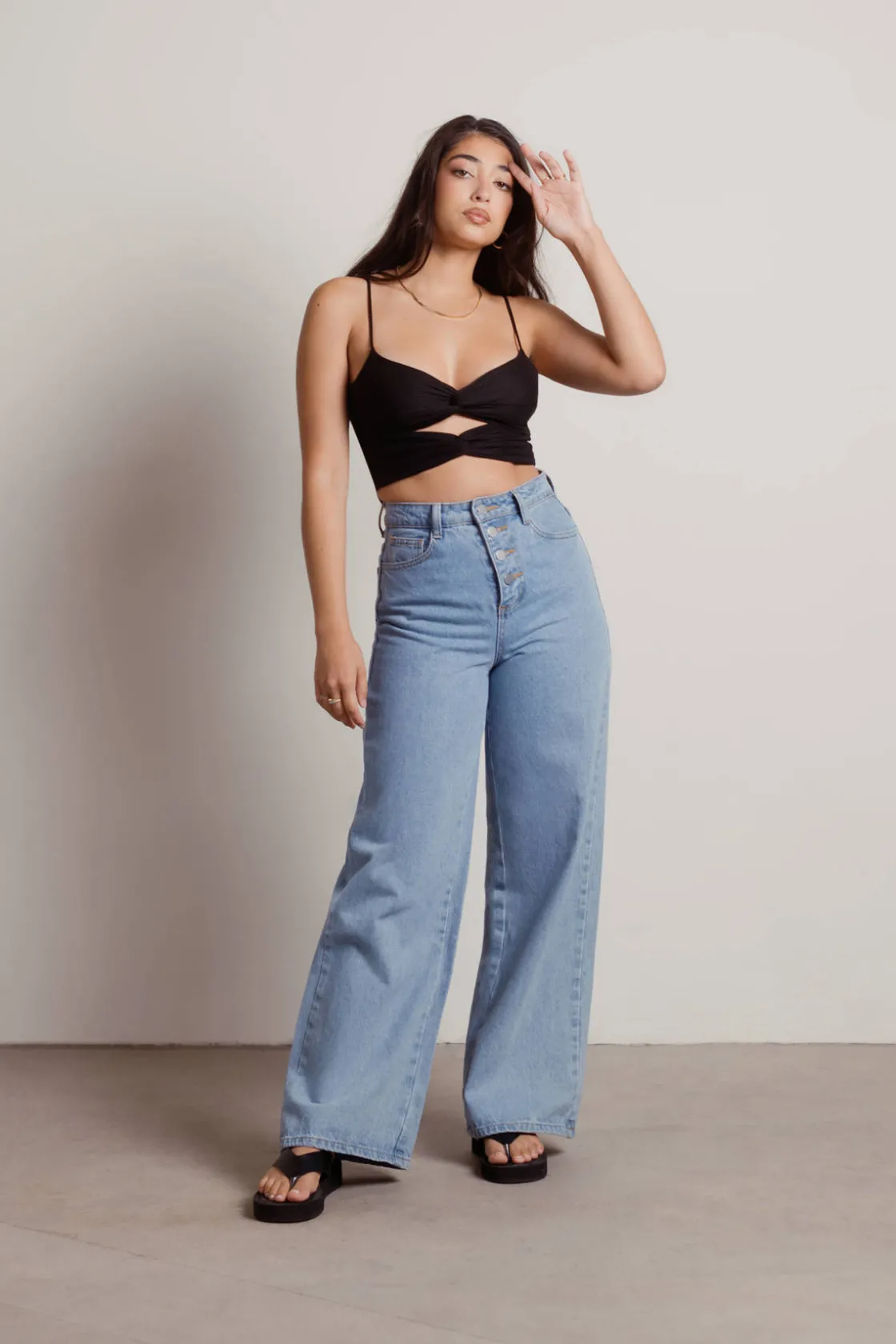 Tobi Crash Into You Crop Top - Olive