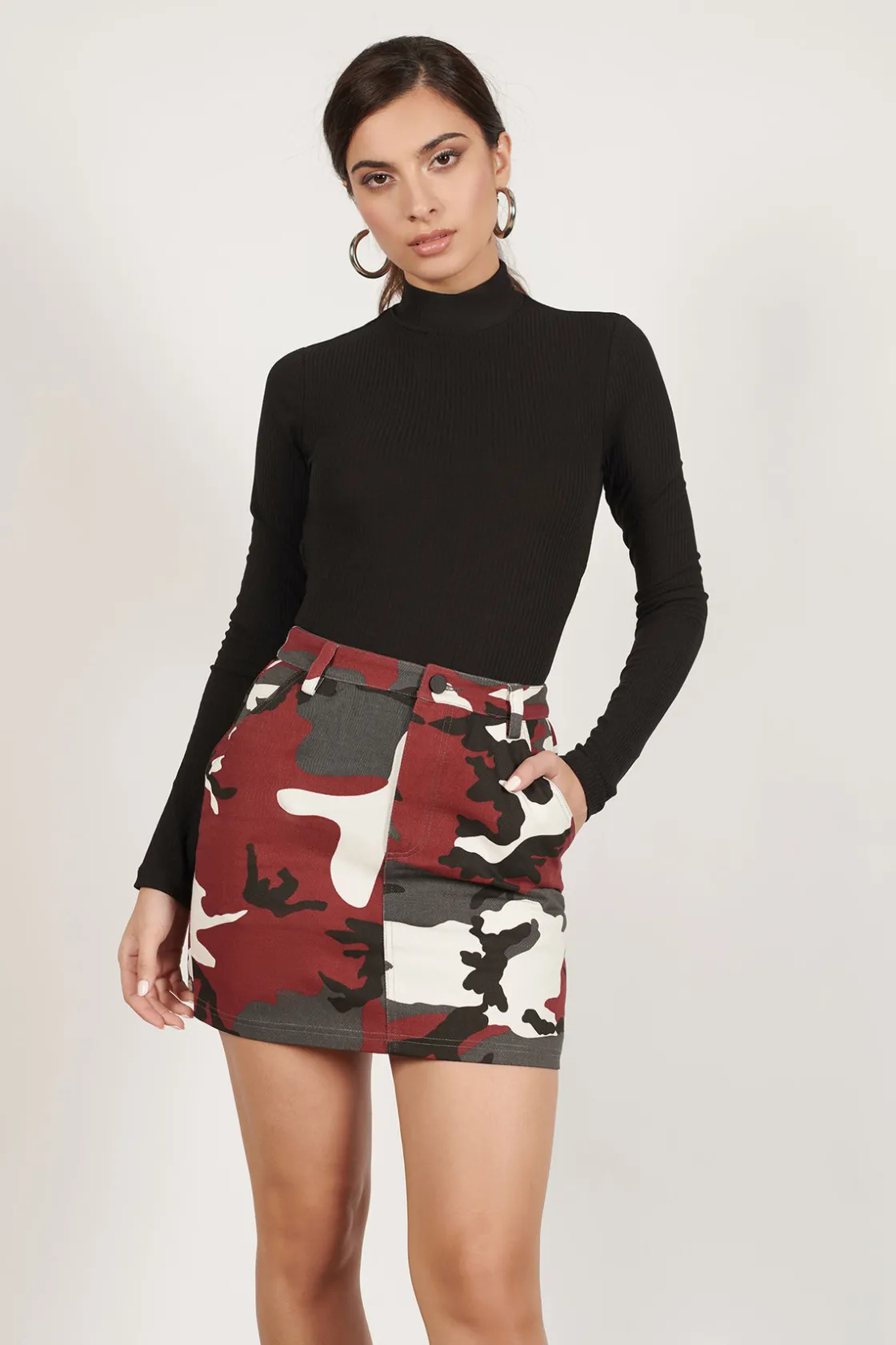 Tobi Craved In Camouflage Mini Skirt -