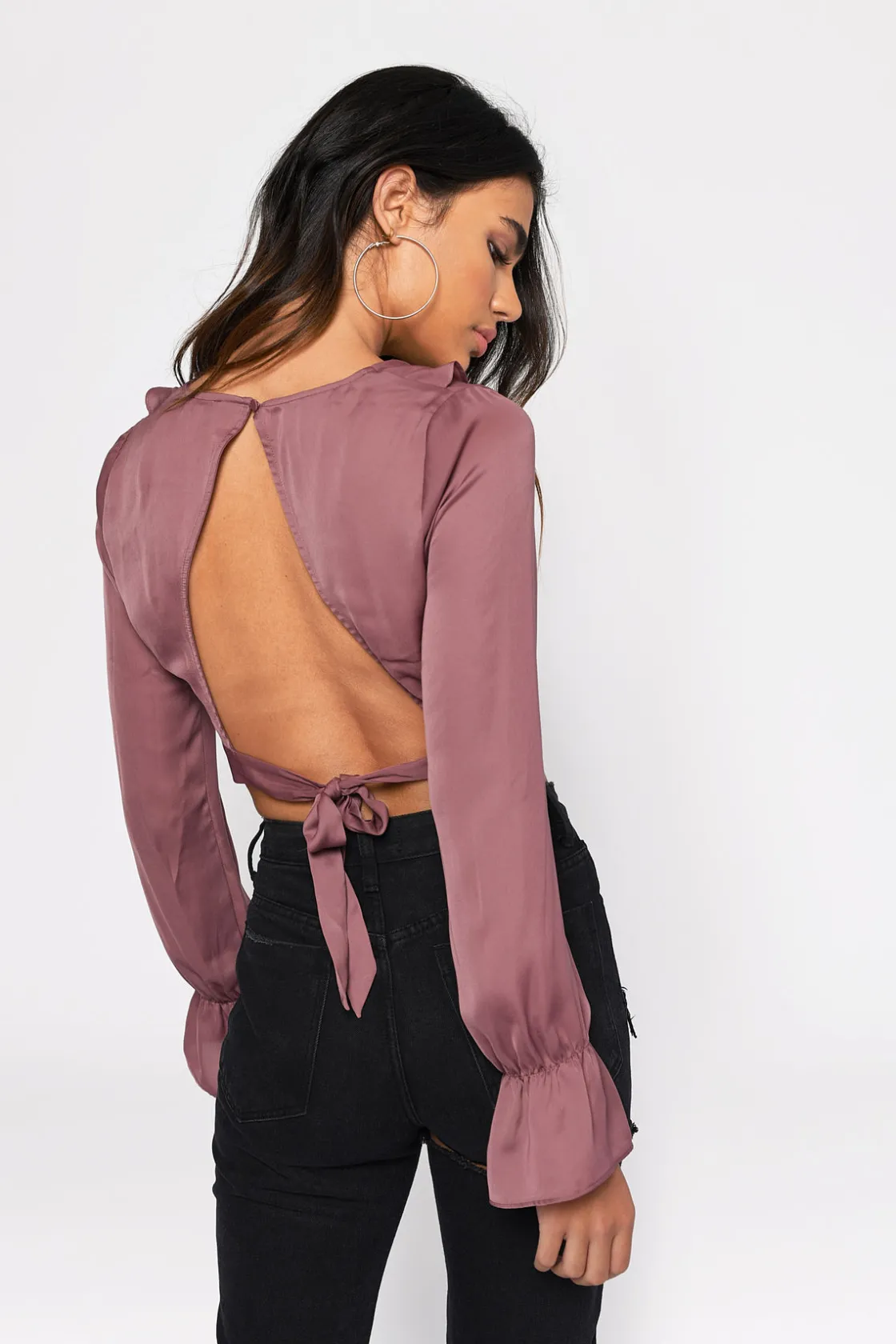 Tobi Crop Top - Dark Rose