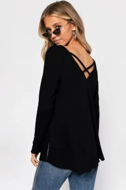 Tobi Cross My Heart Criss Cross Top - Taupe