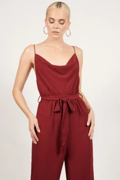 Tobi Cross The Line Cowl Neck Jumpsuit -