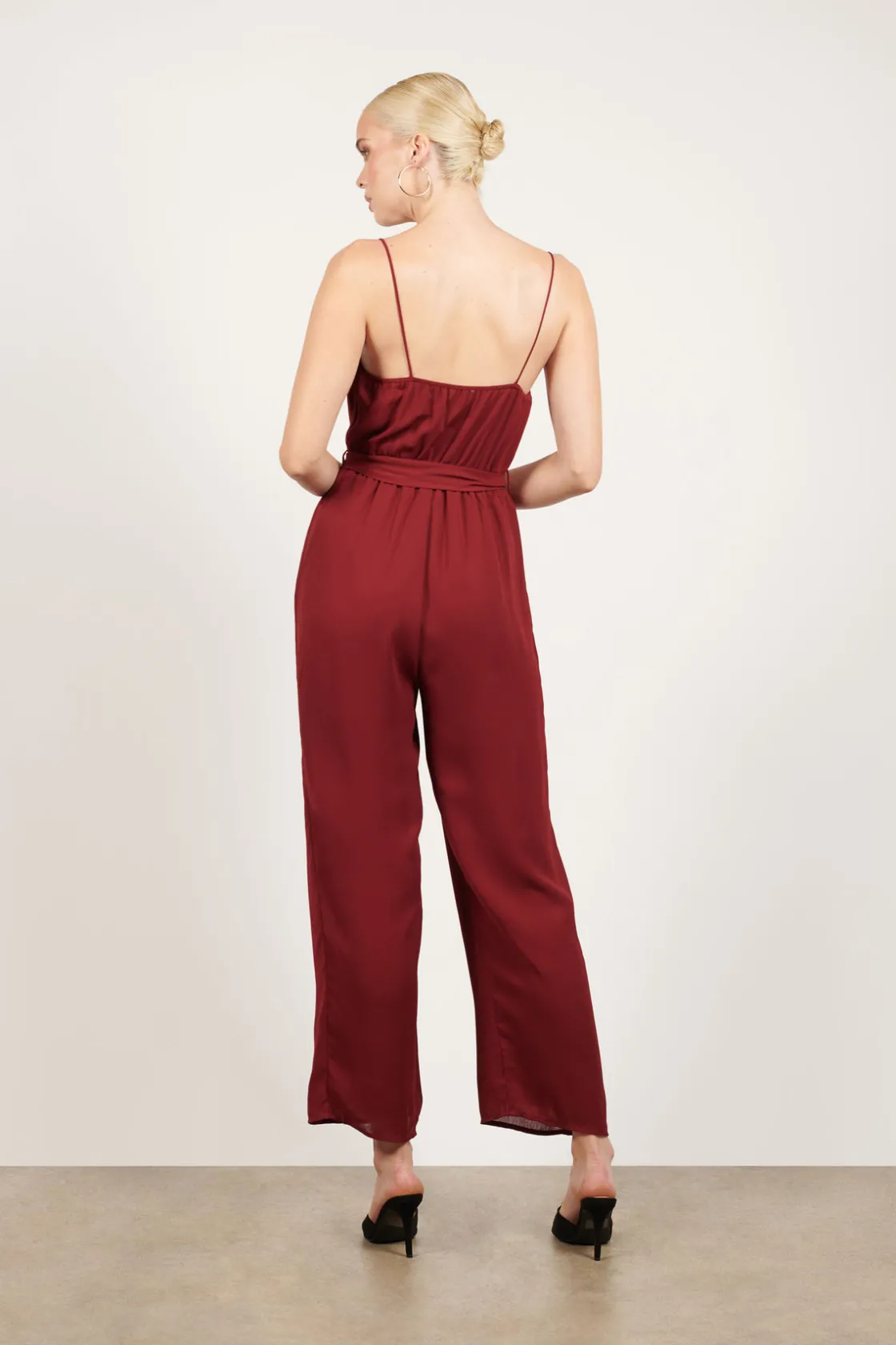 Tobi Cross The Line Cowl Neck Jumpsuit -