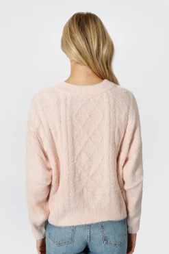 Tobi Cuddle Season Cable Knit Sweater - Green