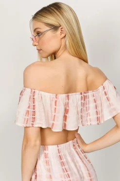 Tobi Cut Ties Crop Top - Blue