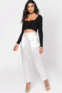 Tobi Cybil Crop Top - Ivory