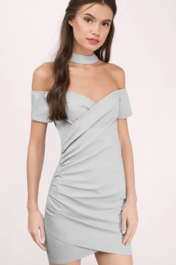 Tobi Daina Choker Bodycon Dress - Mauve