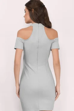 Tobi Daina Choker Bodycon Dress - Mauve