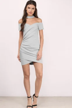 Tobi Daina Choker Bodycon Dress - Mauve