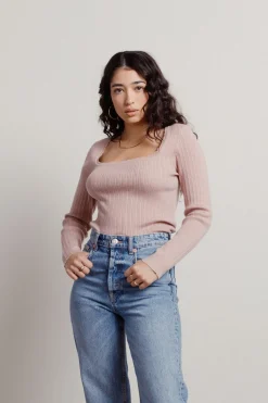 Tobi Dainty Touch Long Sleeve Top -