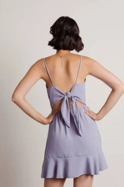 Tobi Dance By Open Back Wrap Mini Dress - Ivory