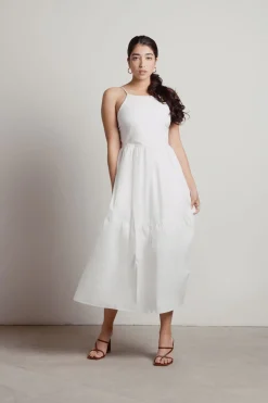 Tobi Daybreak Halter Tiered Midi Dress -
