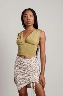 Tobi Dazed And Confused Crop Top - Green