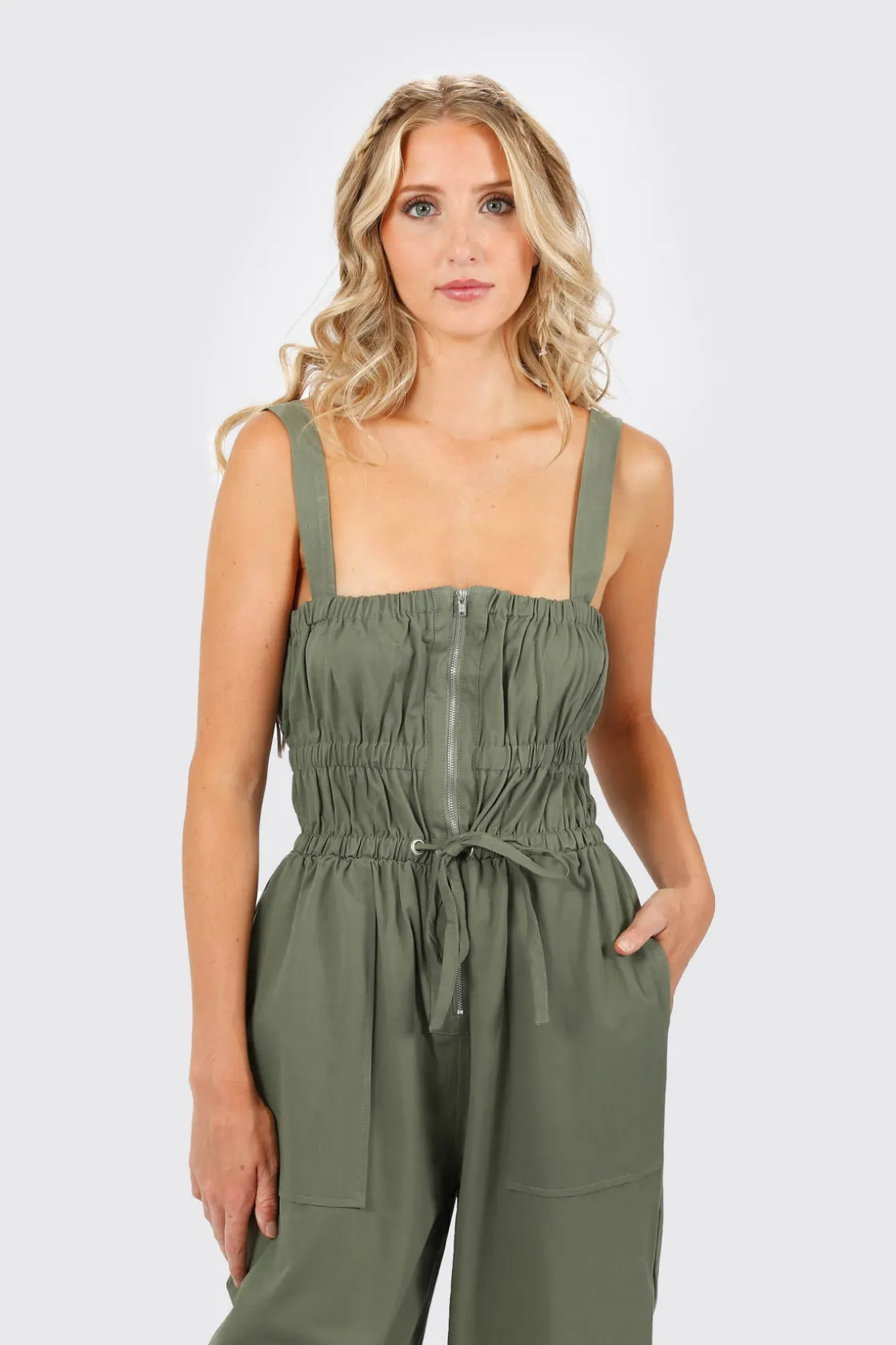 Tobi Deanne Ruched Jumpsuit -