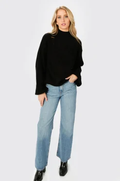 Tobi Deep End Distressed Sweater - Wine