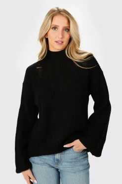 Tobi Deep End Distressed Sweater - Wine