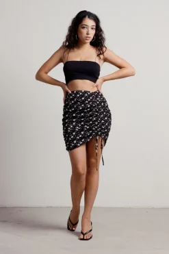Tobi Deepi Floral Mini Skirt - White Multi