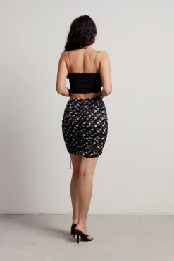Tobi Deepi Floral Mini Skirt - White Multi