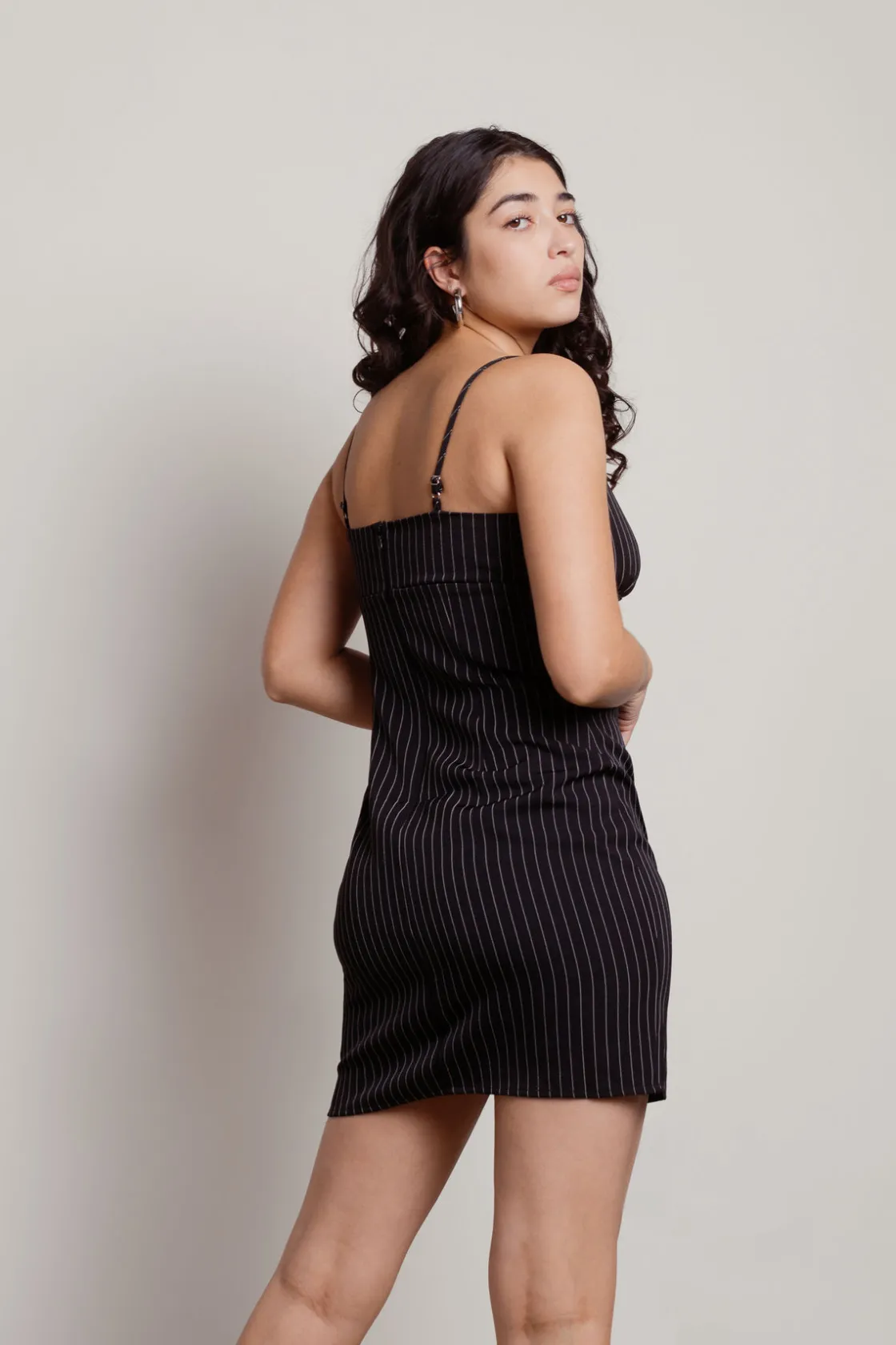 Tobi Deidra Pinstripe Cami Mini Dress -